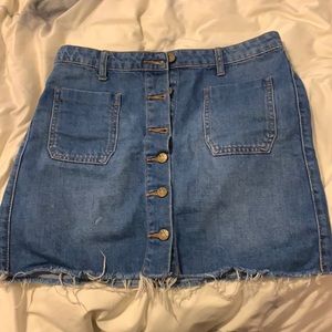 Button up jean skirt